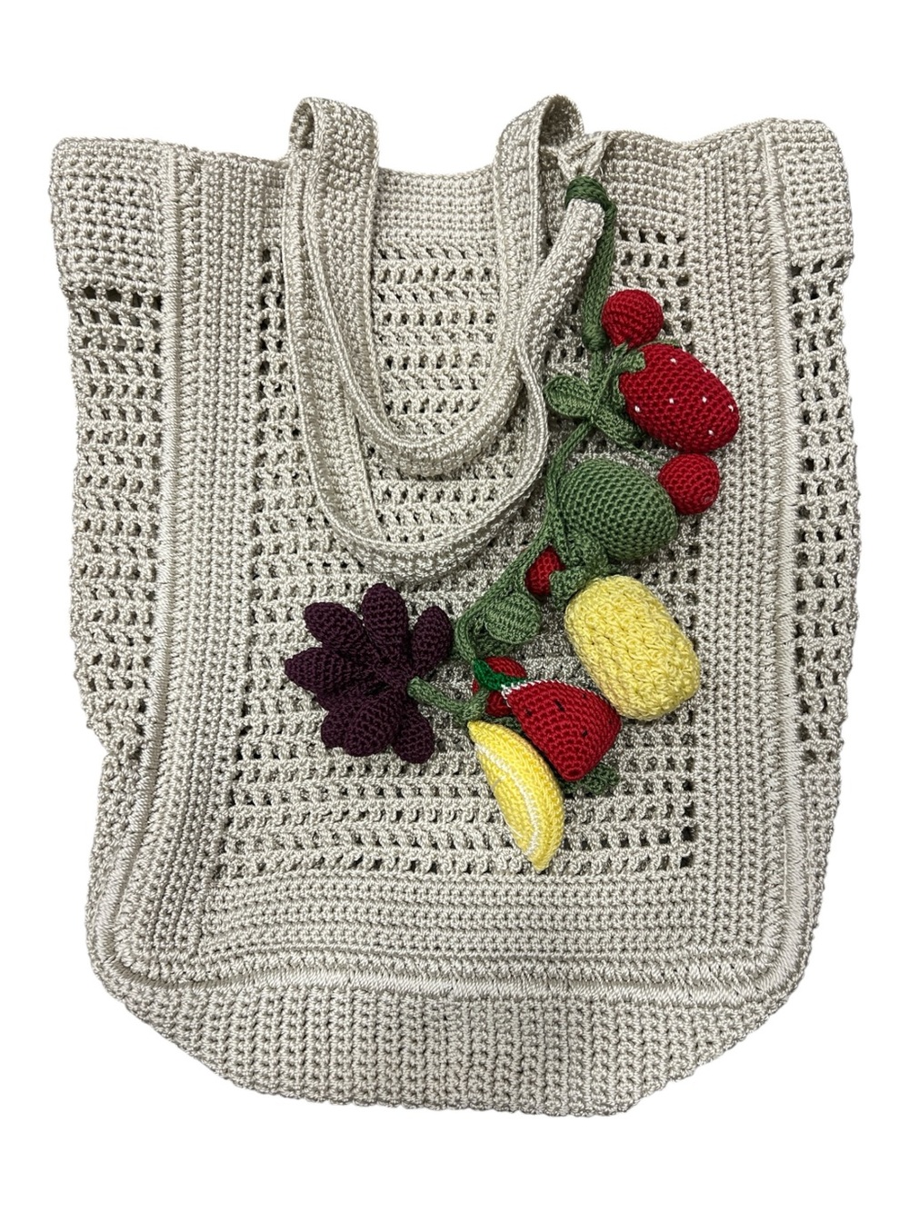 The Sak Lanie Market Tote Purse - Hand Crochet Fruit Women's Handbag